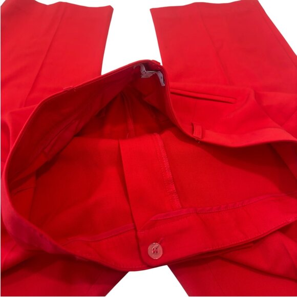 Chaus New York Women Orange Professional Trousers Pant SZ 12 Slim Straight Legs - Picture 5 of 13